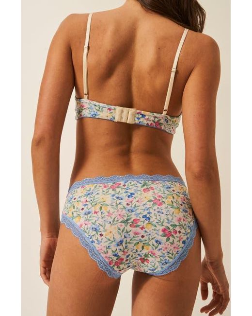 Stripe & Stare Brown The Lace Plunge & Original Knicker Set