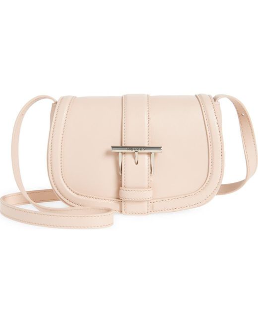 Alexander McQueen Natural Mini T-Bar Shoulder Bag