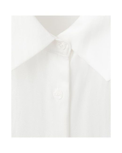 Mango White Side Knot Shirt