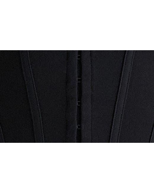 House Of Cb Black The Strapless Ponte Corset