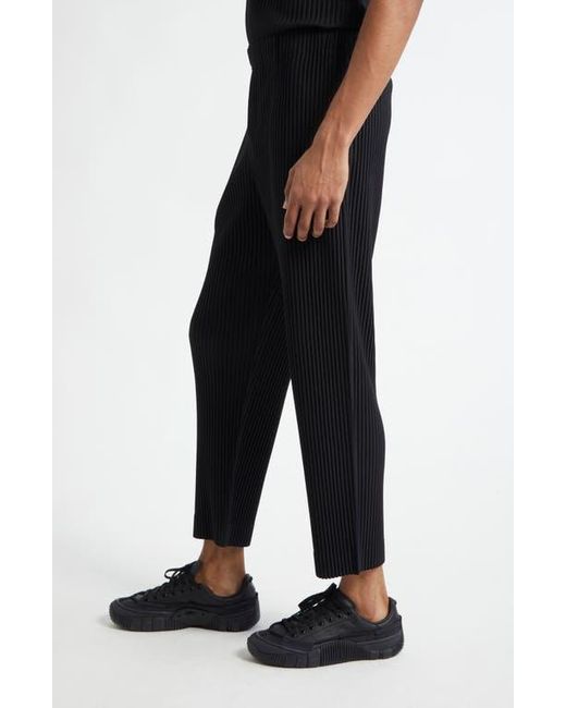 Homme Plissé Issey Miyake Black Basics Pleated Straight Leg Pants for men