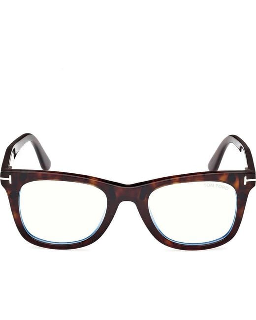 Tom Ford Brown 50Mm Square Light Blocking Optical Glasses for men