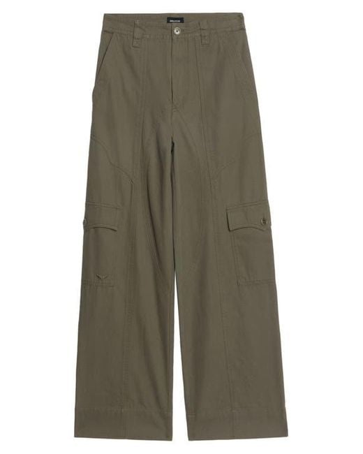 Zadig & Voltaire Green Cotton Canvas Cargo Pants