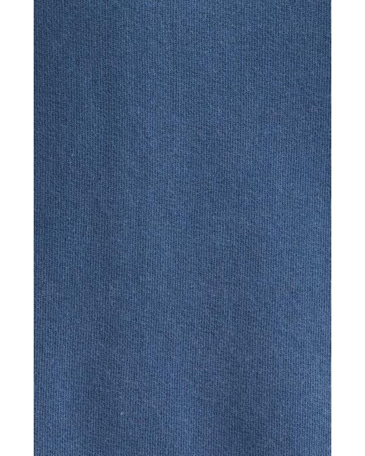 BDG Blue Oversize Layered Sleeve Cotton Crewneck Sweatshirt for men