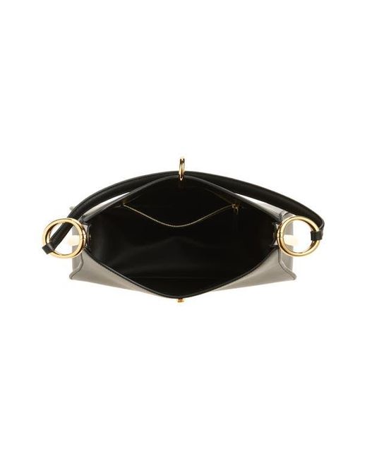 Rabanne Black Ring Leather Hobo Shoulder Bag