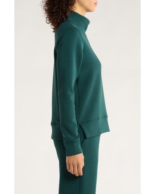 Mpg Green Dreamweave Recycled Polyester Blend Mock Neck Sweatshirt