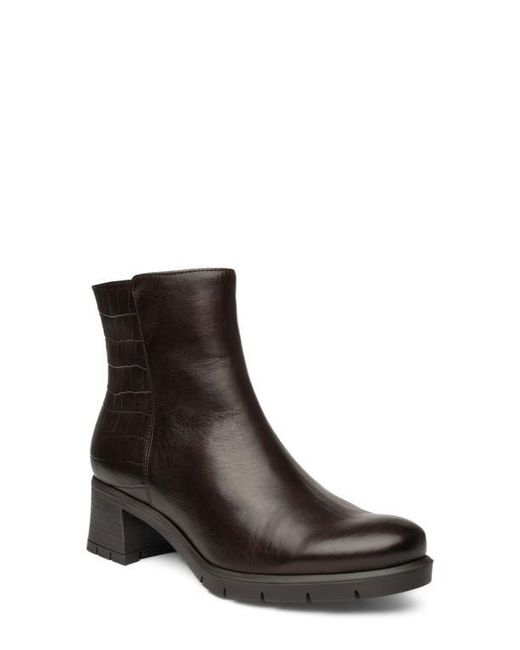 Ara Brown Plum Side Zip Bootie