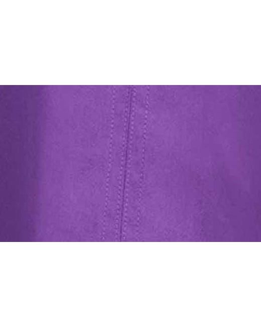 Foxcroft Purple Agnes Split Cuff Popover Blouse