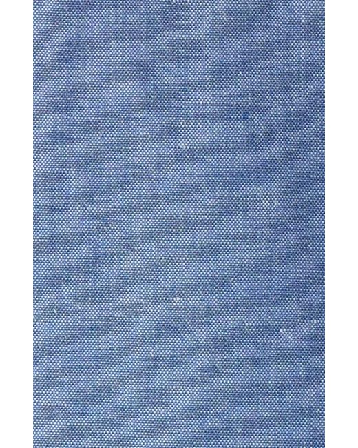 Vans Blue Lawson Short Sleeve Cotton & Linen Button-Up Shirt for men