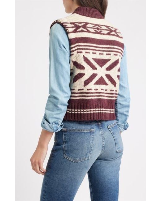 Pendleton Blue Shetland Collection Wool Zip Vest