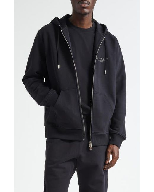 Givenchy Black Regular Fit Zip Hoodie for men