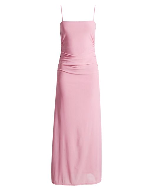 Wayf Pink Isabella Mesh Maxi Dress