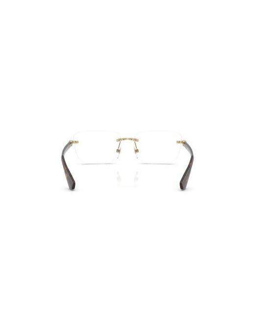 Burberry Metallic 58Mm Rectangle Optical Glasses for men