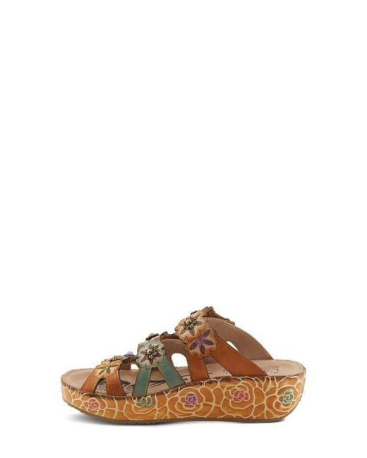 Spring Step Brown Cuddlecake Platform Wedge Slide Sandal