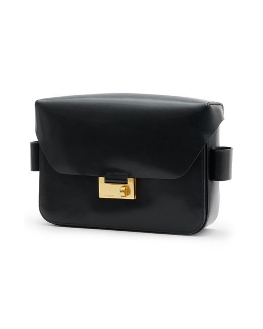 AllSaints Black Etienne Leather Shoulder Bag