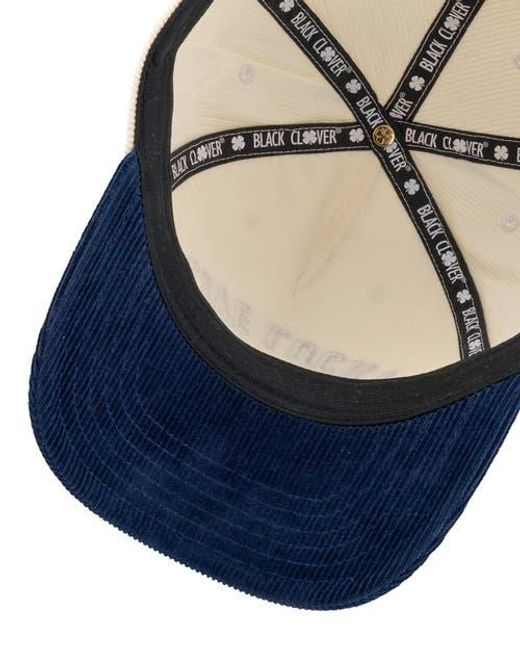 Black Clover Blue Cord Upside Down Luck 3 Hat