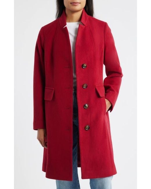 London Fog Red Wool Blend Coat