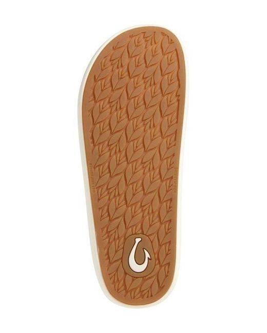 Olukai White Pae Slide Sandal