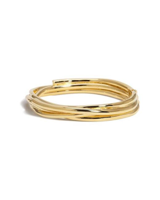 Completedworks Metallic Coil Hinged Bangle