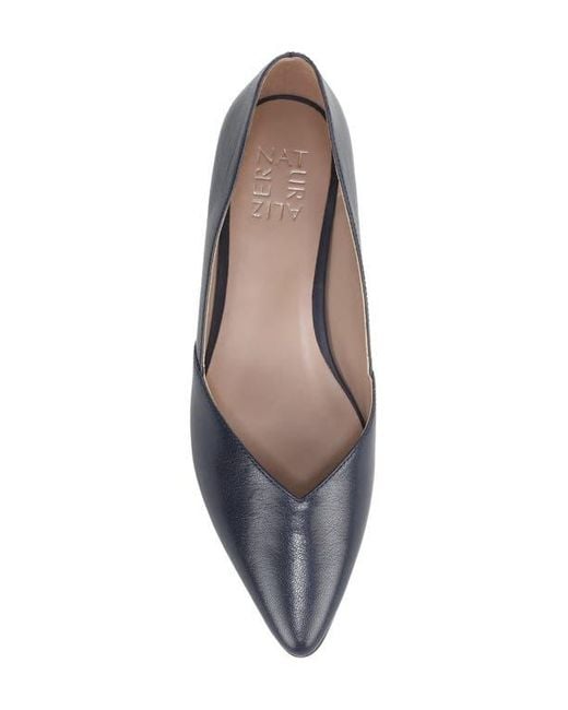 Naturalizer Blue Havana Pointed Toe Flat