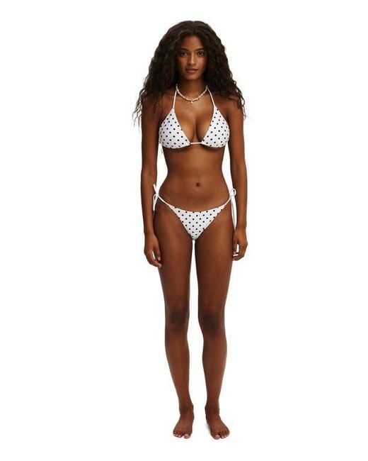 Cotton On Brown String Triangle Bikini Top