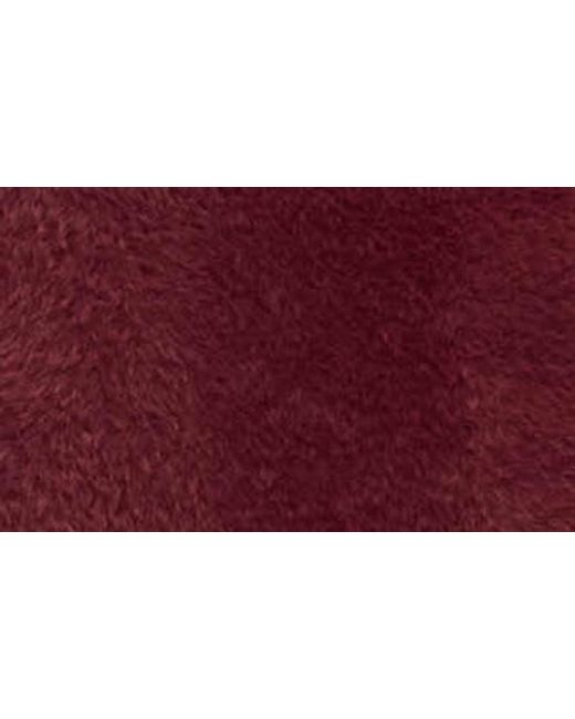 NVLT Red Faux Fur Trim Longline Sweater Coat