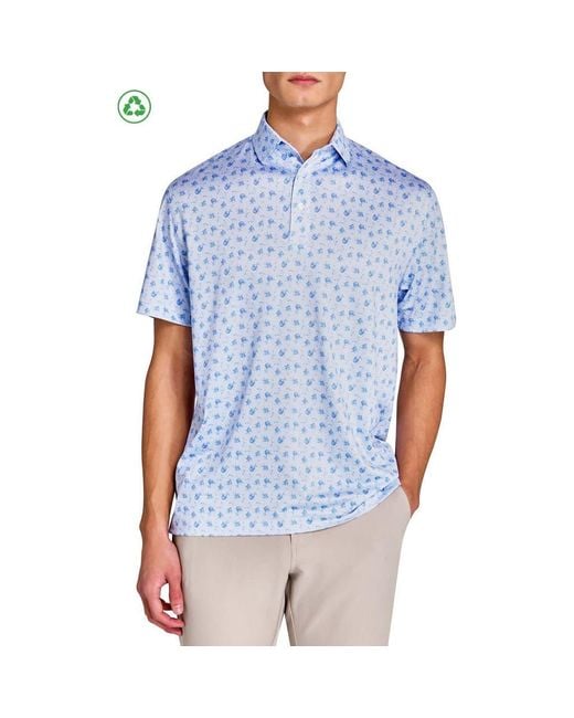 Con.struct Blue Regular Fit Fit Happy Hour Recycled Performance Golf Polo for men