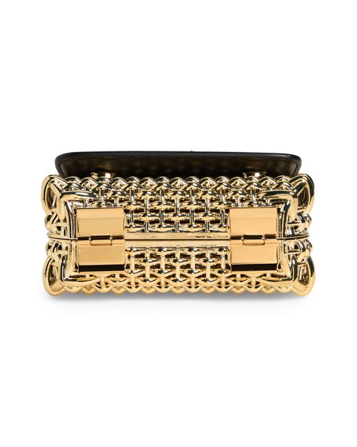 Dolce & Gabbana Black Mini Sicily Box Cage Shoulder Bag