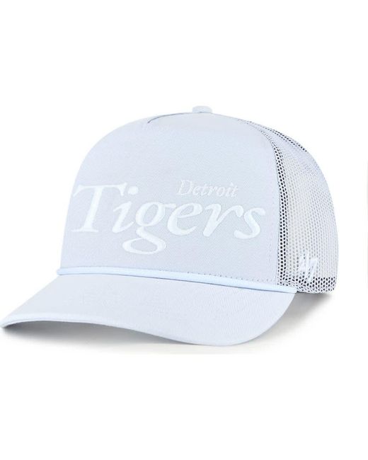 '47 Blue Detroit Tigers Foundation Script Hitch Adjustable Trucker Hat for men