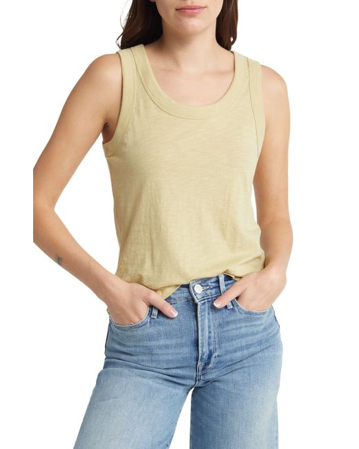 Madewell Whisper Cotton Tank in Yellow | Lyst