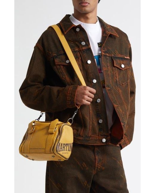 【専門】Martine Rose レザーバッグ Martine Rose Galaxy Leather Top Handle Bag in Yellow for Men | Lyst