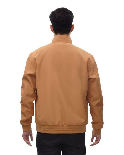 Rokka&Rolla Brown Classic Full Zip Bomber Jacket for men