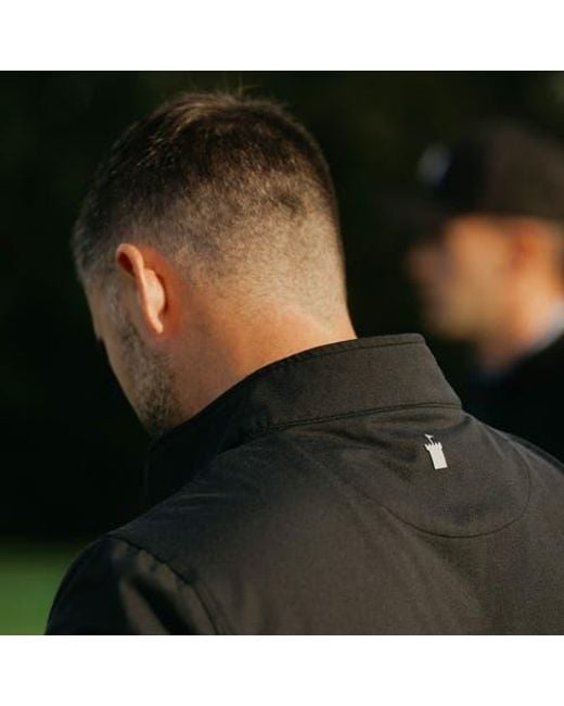 Castle Golf Black Performance Quarter Zip Pullover for men