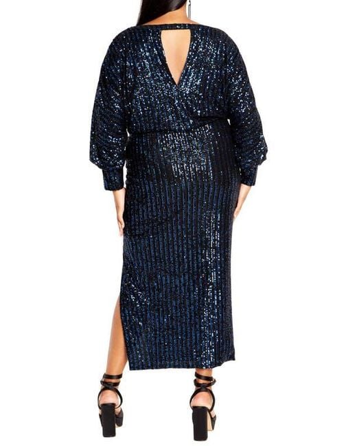 city chic blue sequin dress City Chic Plus Size Sequin Neptune Dress