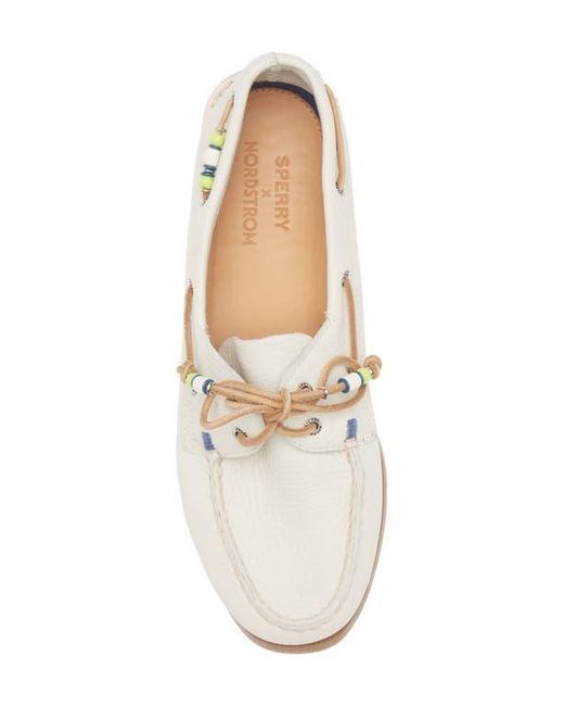 Sperry Top-Sider White Authentic Original 2-Eye Beaded Boat Shoe