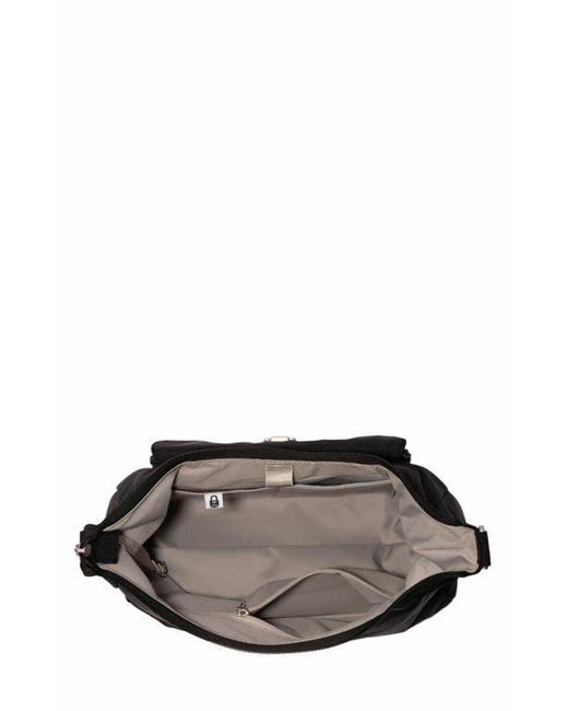 Baggallini Black Coastal Flip Lock Half Moon Bag