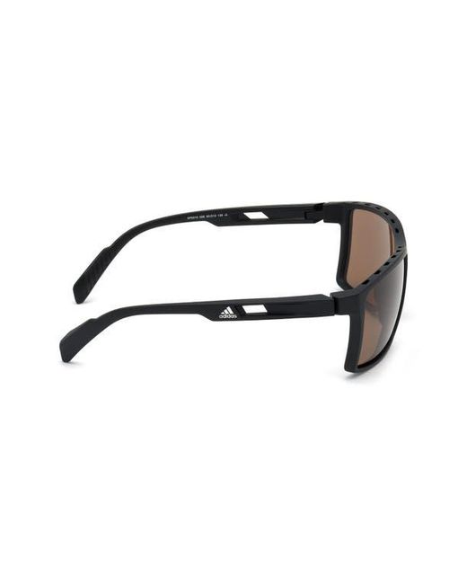 Adidas Brown 63Mm Rectangular Sunglasses for men