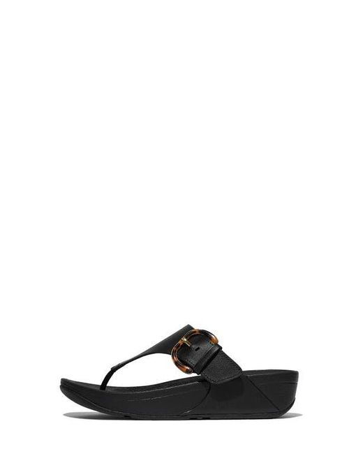 Fitflop Black Lulu Buckle Flip Flop