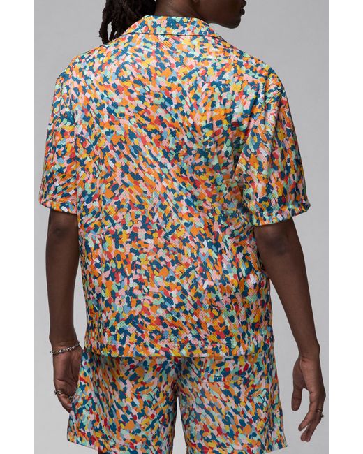 Nike Multicolor Poolside Mesh Camp Shirt for men