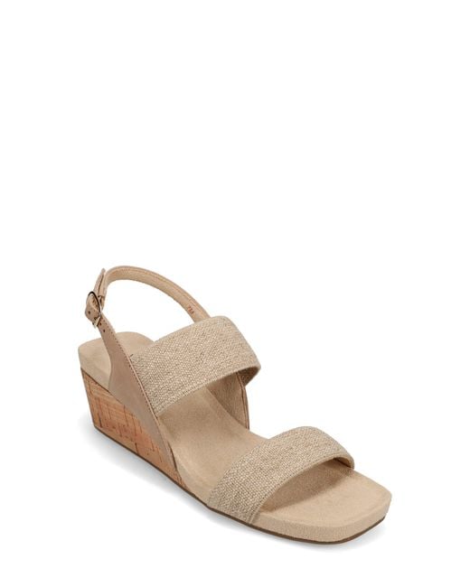Vaneli Natural Catlee Wedge Sandal