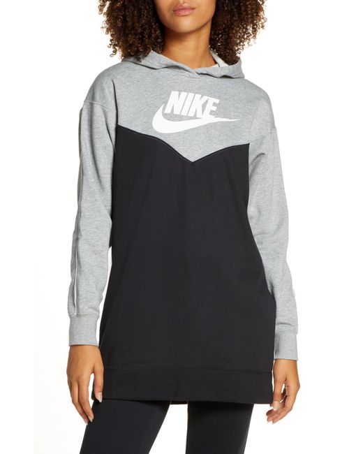 Nike Black Sportswear Heritage Hooded Sweatshirt Dress