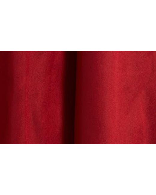 Eliza J Red Rhinestone Strap Bow Bodice Gown