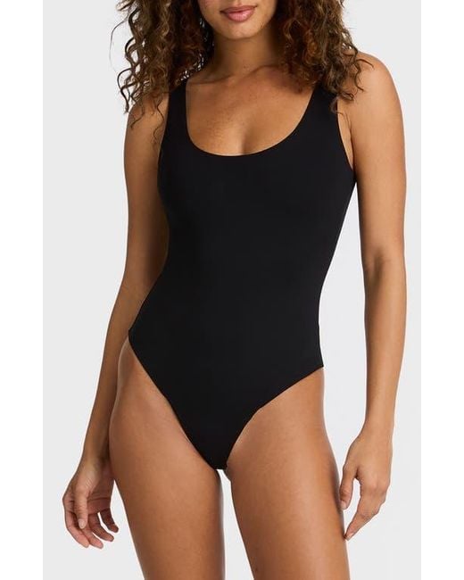 Commando Blue Neoprene Tank Bodysuit