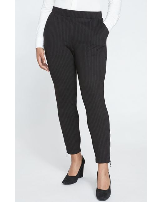 UNIVERSAL STANDARD Black Moro Pull-On Pants