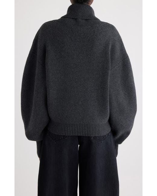 Jacquemus Black La Maille Pallone Virgin Wool & Cashmere Turtleneck Sweater