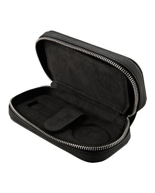 Wolf Black Philipp 2 Piece Watch Zip Case for men