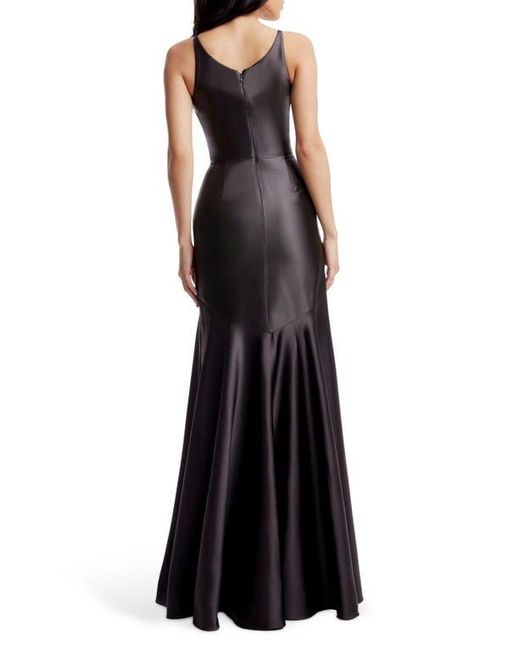 dress the population karina plunge mermaid gown Dress the Population Karina Plunging Sequin Fitted Sleeveless Long Mermaid Dress