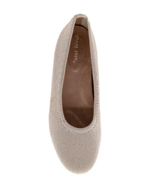 David Tate Gray Runway Ballet Flat