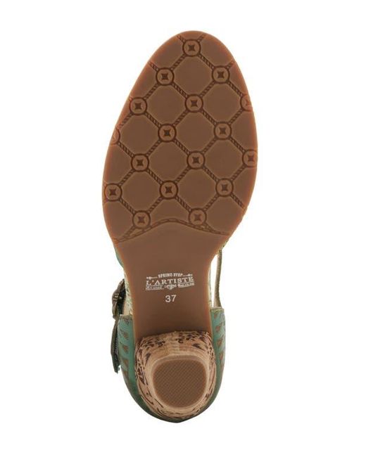 Spring Step Green Niobella Ankle Strap Pump