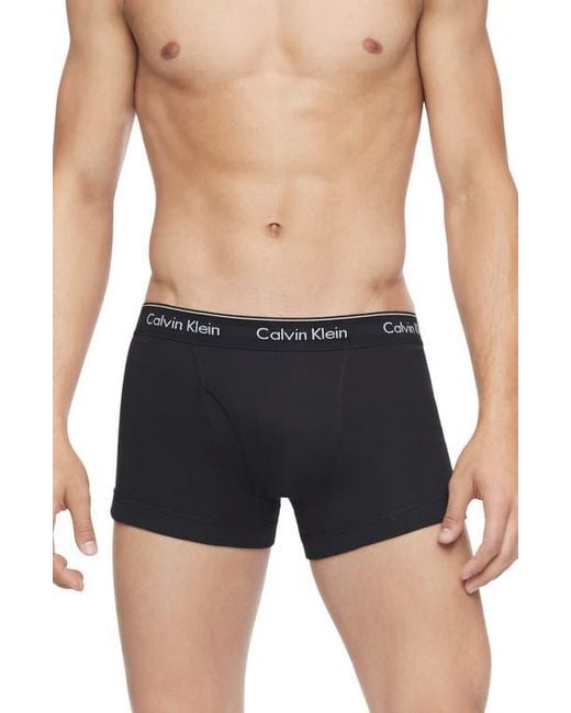 Calvin Klein Black Classics 3-Pack Cotton Trunks for men